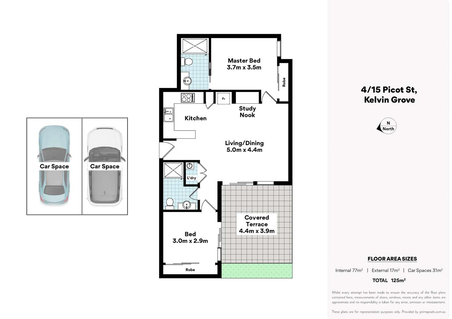 Floorplan of Homely apartment listing, 4/15 Picot Street, Kelvin Grove QLD 4059