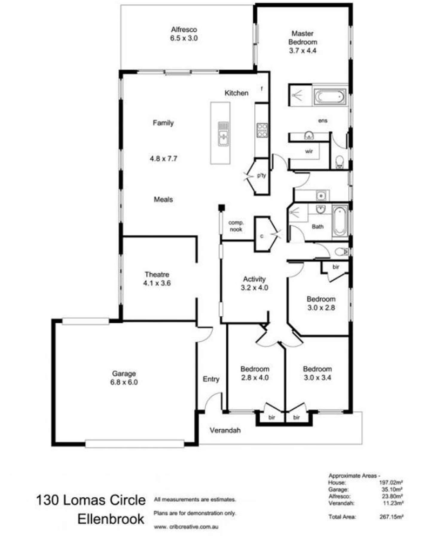 Floorplan of Homely house listing, 103 Lomas Circle, Ellenbrook WA 6069