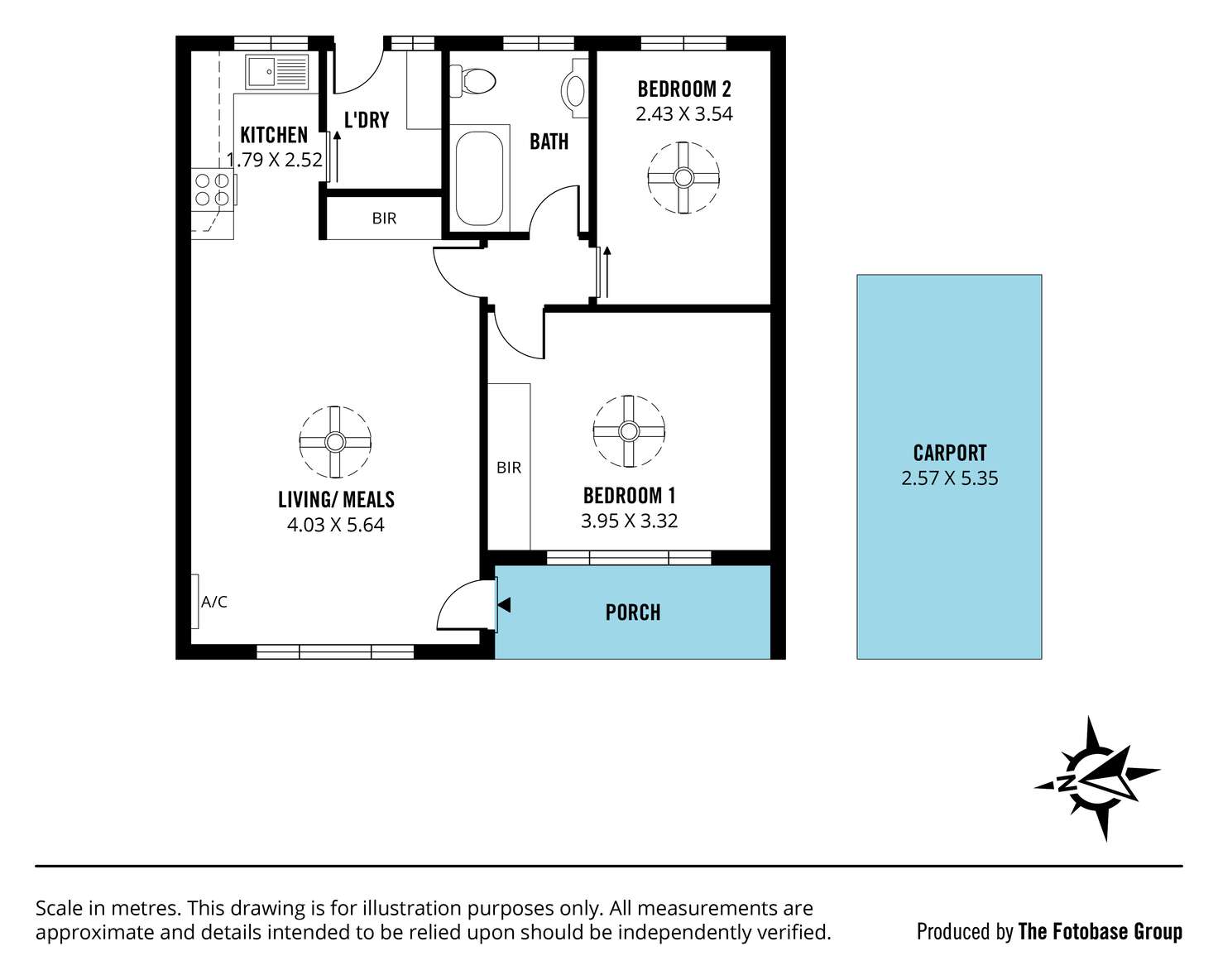 Floorplan of Homely unit listing, 1/60 Waterman Terrace, Mitchell Park SA 5043