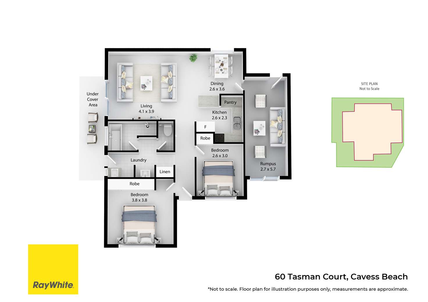 Floorplan of Homely villa listing, 60 Tasman Court, Caves Beach NSW 2281