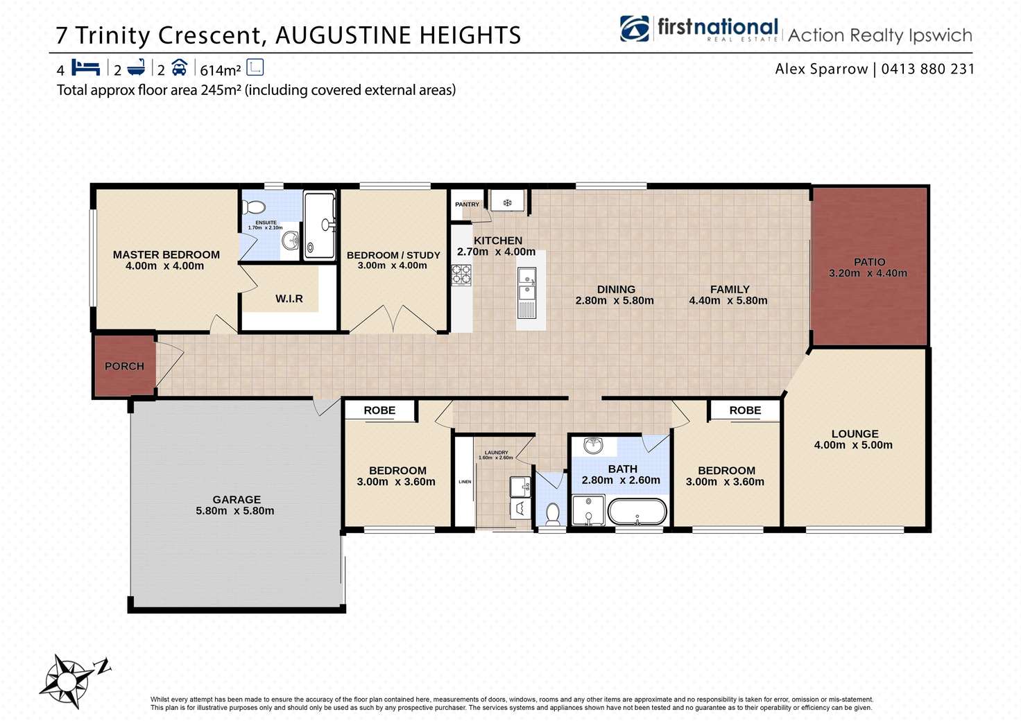 Floorplan of Homely house listing, 7 Trinity Crescent, Augustine Heights QLD 4300