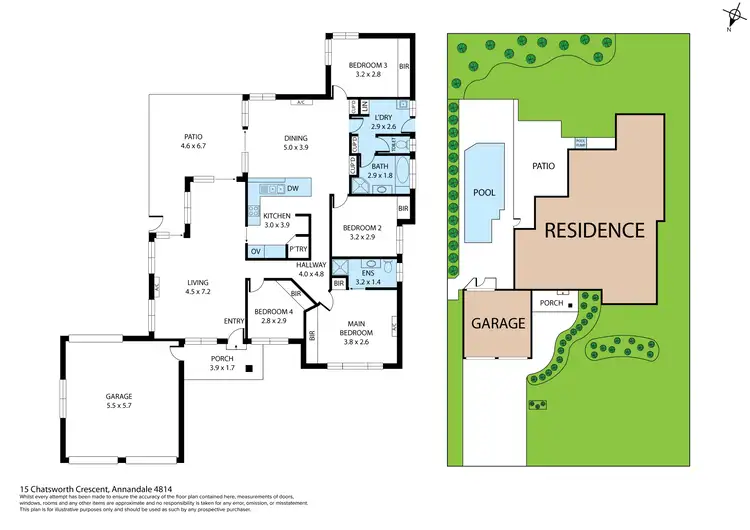Floorplan of Homely house listing, 15 Chatsworth Crescent, Annandale QLD 4814