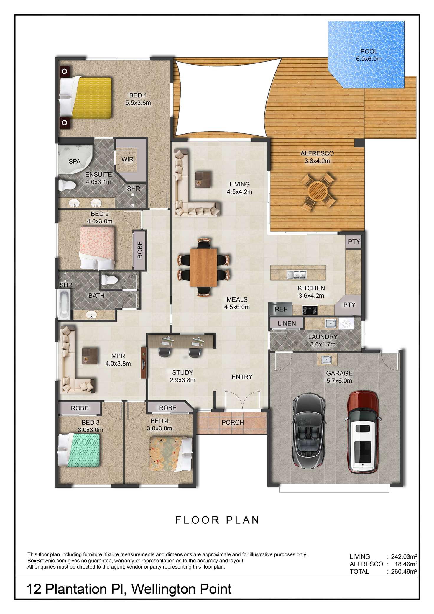 Floorplan of Homely house listing, 12 Plantation Place, Wellington Point QLD 4160
