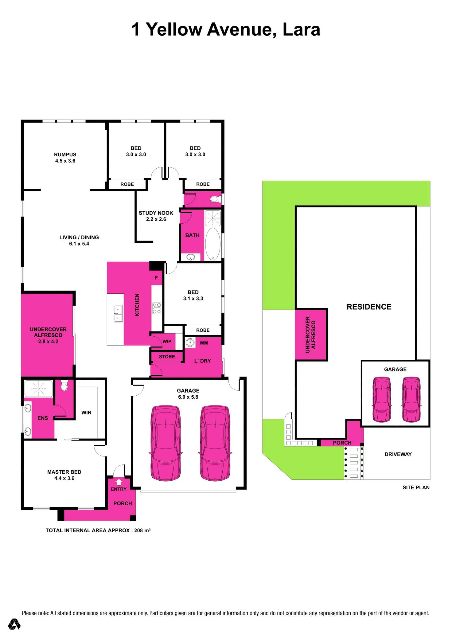 Floorplan of Homely house listing, 1 Yellow Avenue, Lara VIC 3212