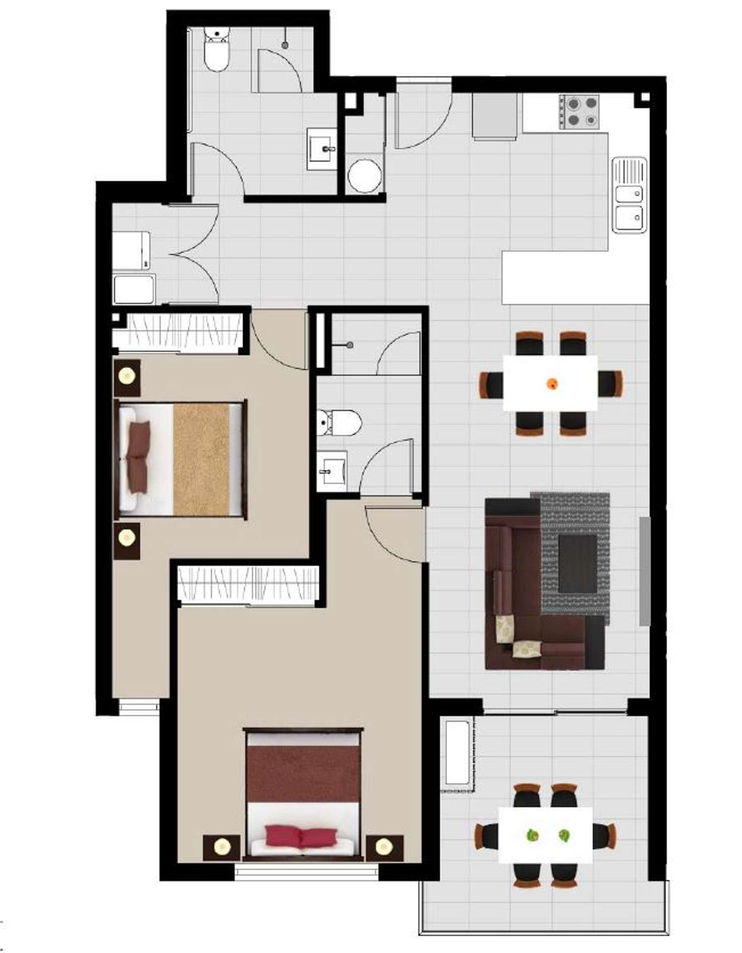 Floorplan of Homely apartment listing, 305/9 Folkestone St, Bowen Hills QLD 4006