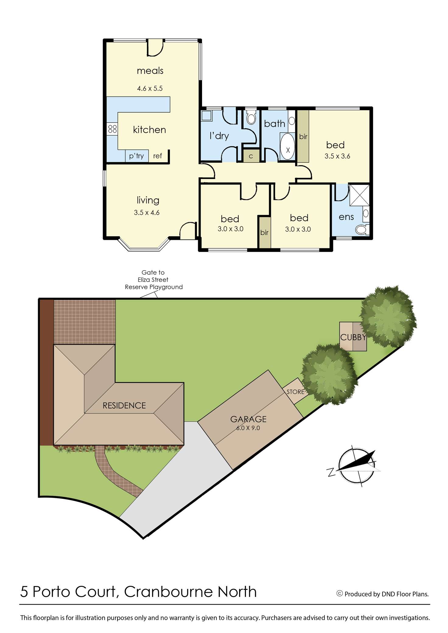 Floorplan of Homely house listing, 5 Porto Court, Cranbourne North VIC 3977
