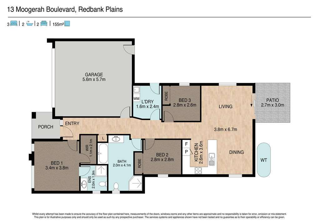 Floorplan of Homely house listing, 13 Moogerah Boulevard, Redbank Plains QLD 4301