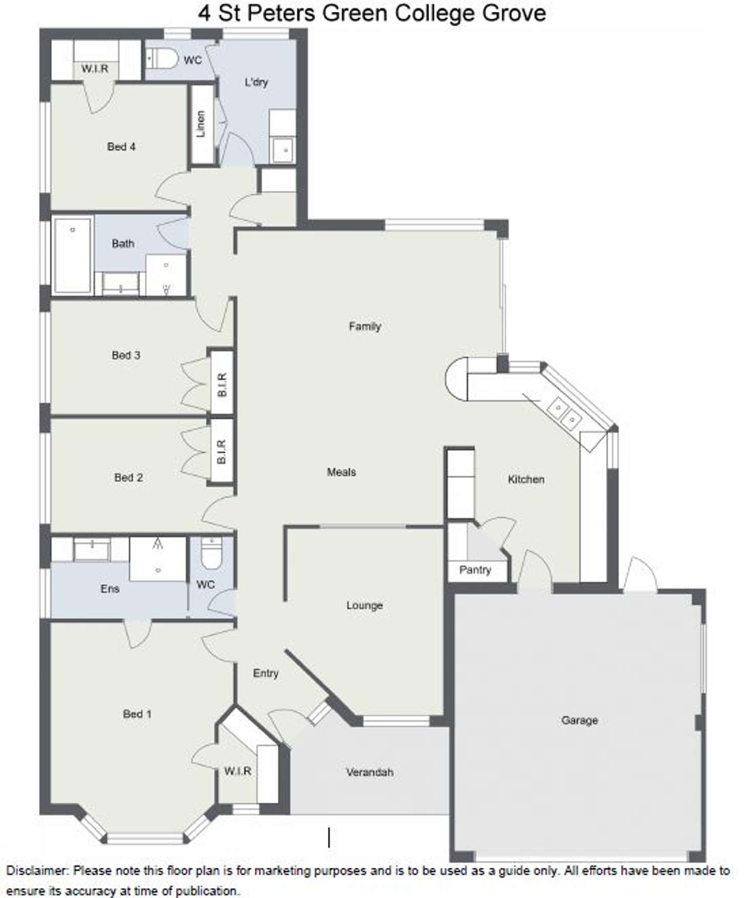 Floorplan of Homely house listing, 4 St Peters Green, College Grove WA 6230