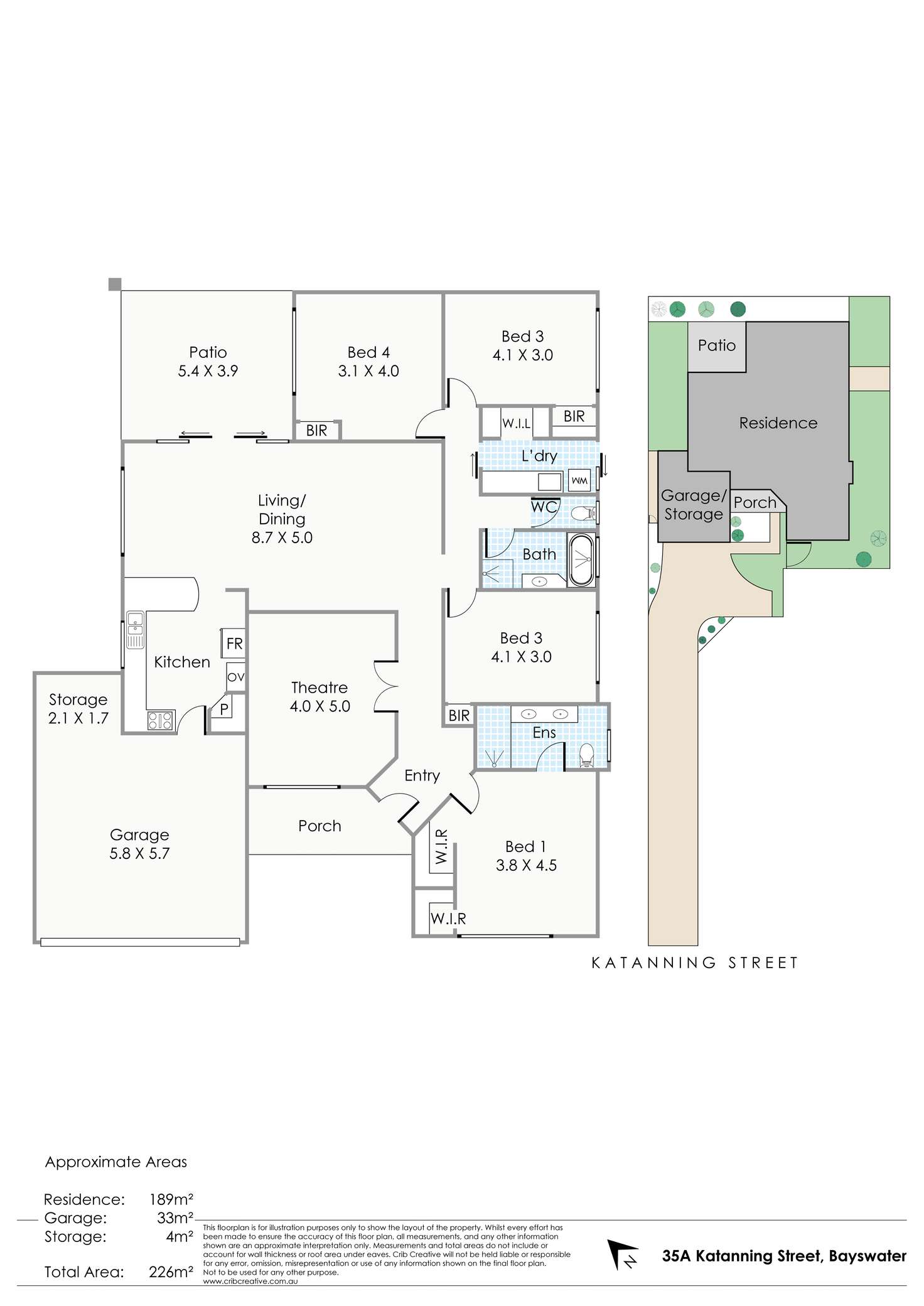 Floorplan of Homely house listing, 35A Katanning Street, Bayswater WA 6053