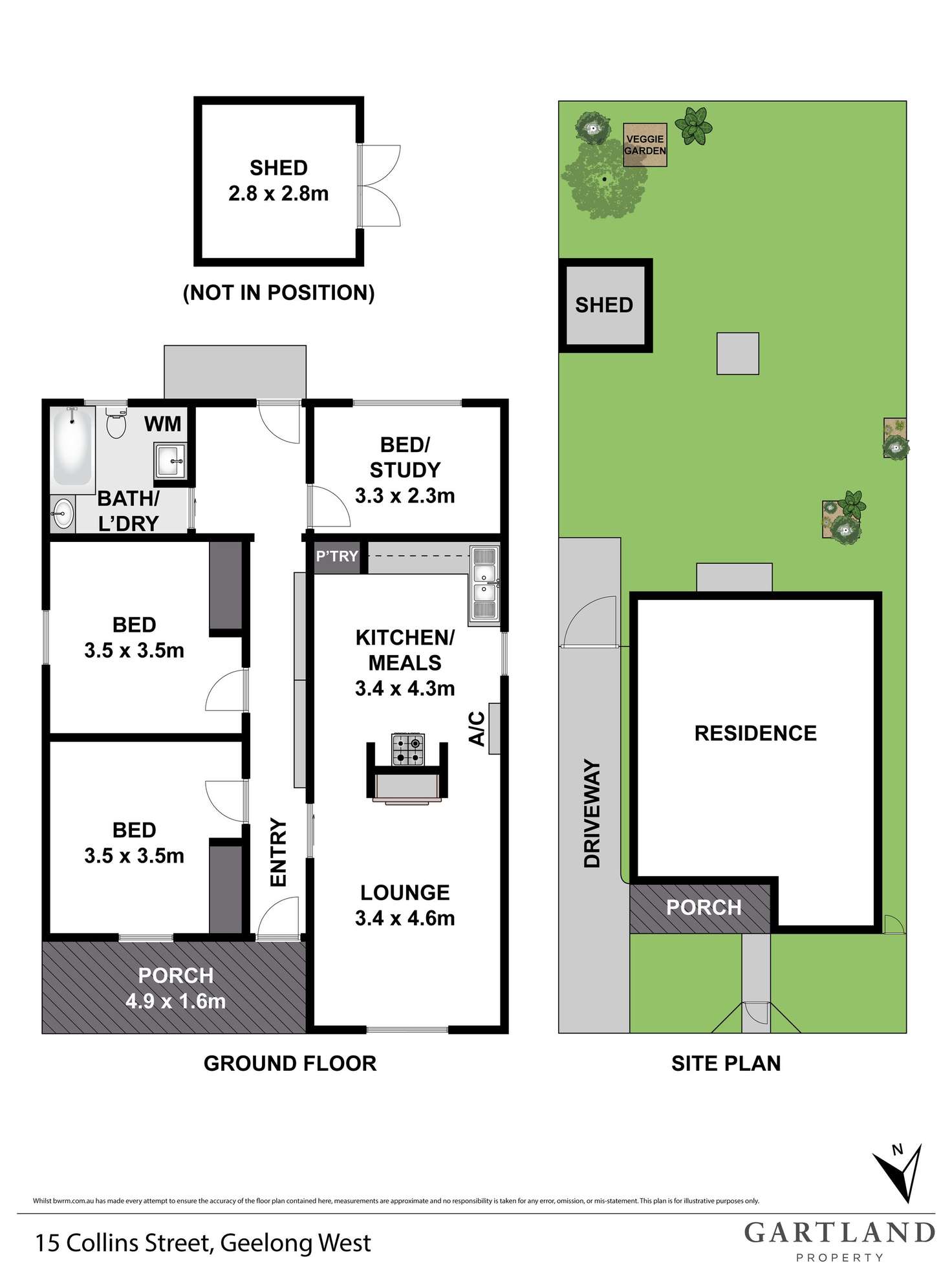 Floorplan of Homely house listing, 15 Collins Street, Geelong West VIC 3218