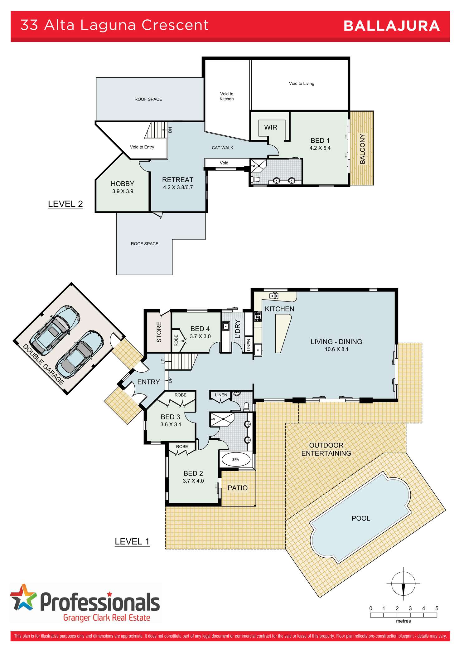 Floorplan of Homely house listing, 33 Alta Laguna Crescent, Ballajura WA 6066