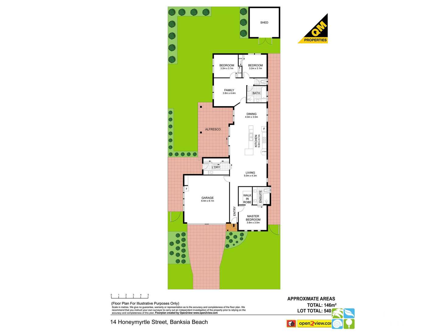 Floorplan of Homely house listing, 14 Honeymyrtle, Banksia Beach QLD 4507