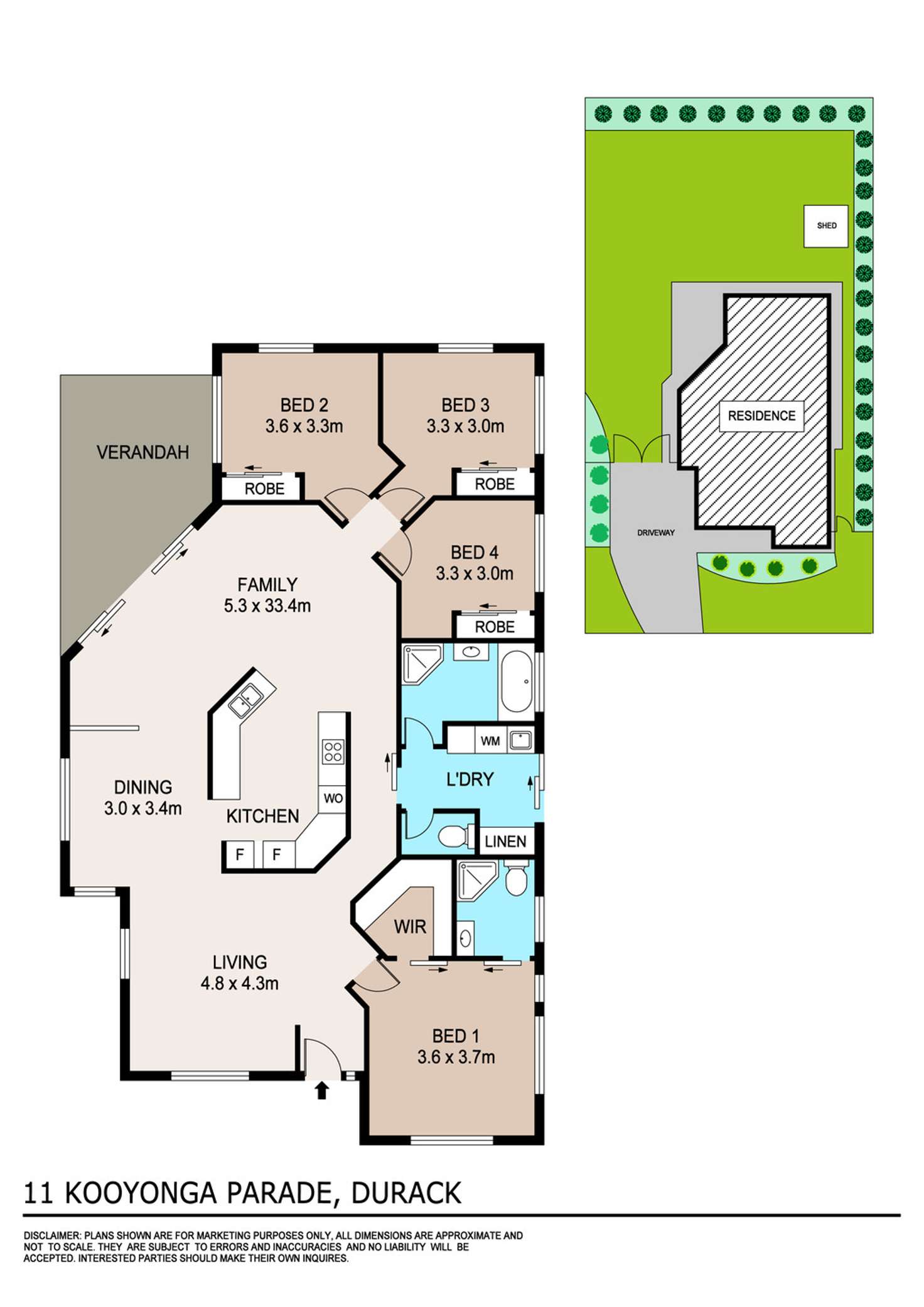 Floorplan of Homely house listing, 11 Kooyonga Parade, Durack NT 830