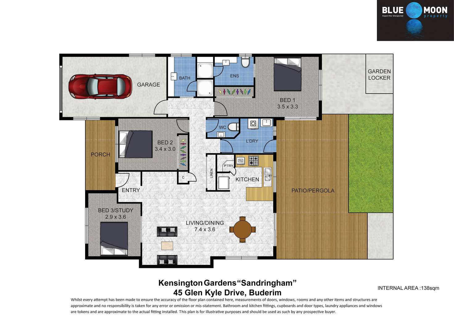 Floorplan of Homely unit listing, 6/45 "Kensington Gardens" Glen Kyle Drive, Buderim QLD 4556