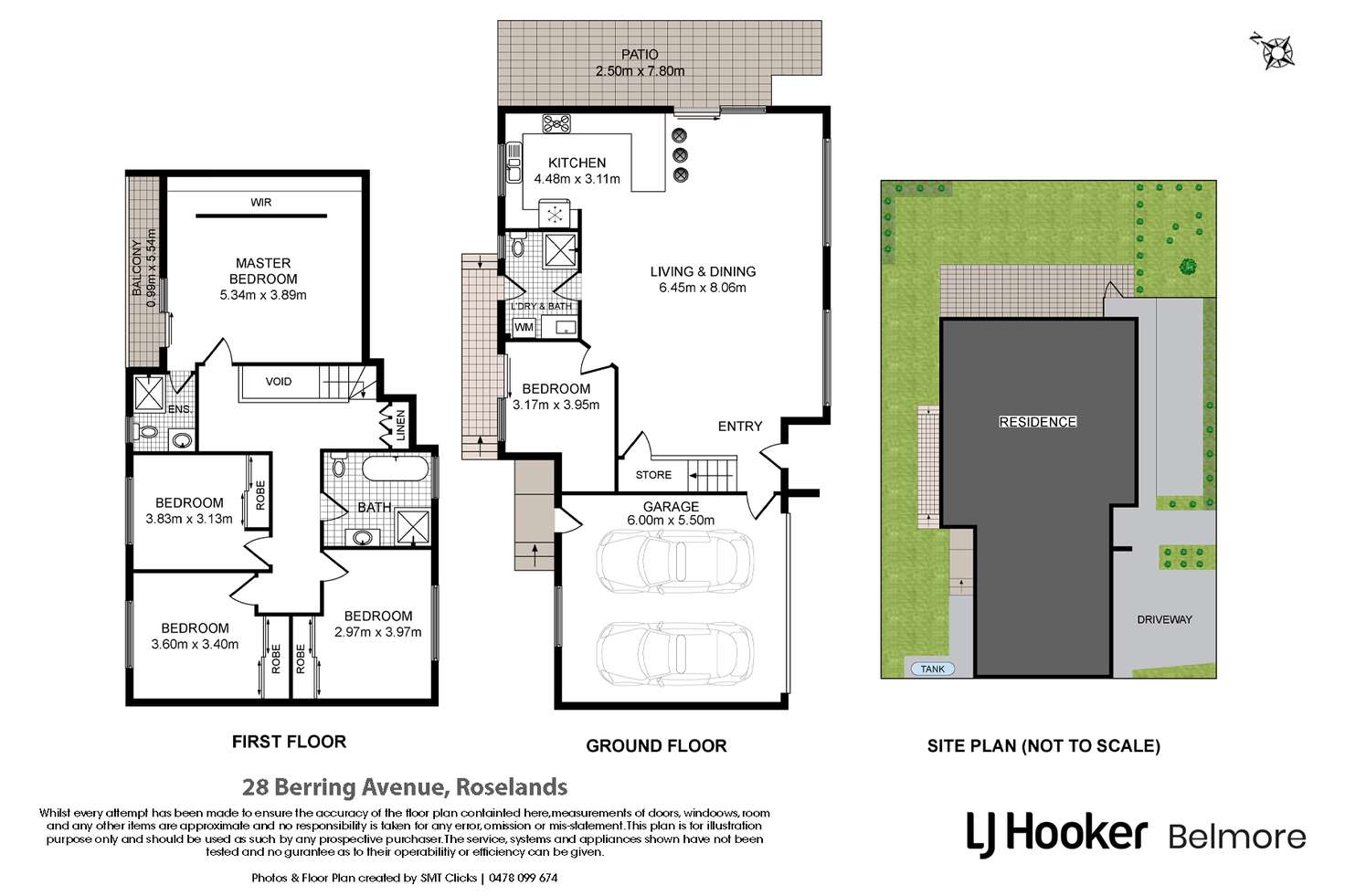 Floorplan of Homely semiDetached listing, 28 Berring Avenue, Roselands NSW 2196