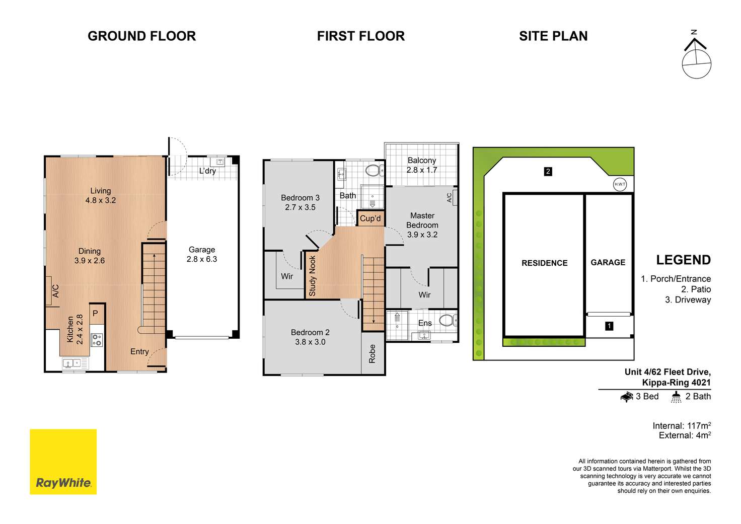 Floorplan of Homely townhouse listing, 4/62 Fleet Drive, Kippa-Ring QLD 4021