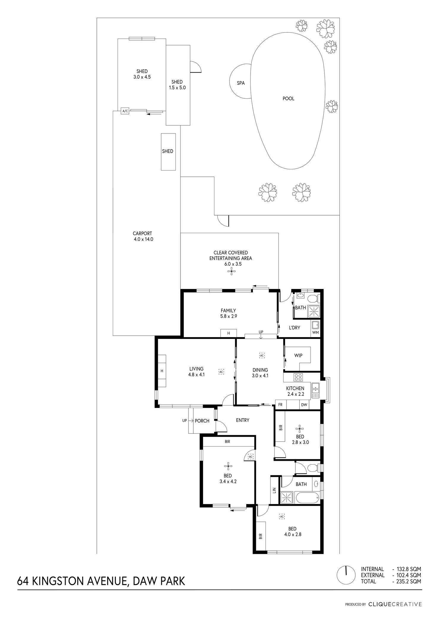 Floorplan of Homely house listing, 64 Kingston Avenue, Daw Park SA 5041
