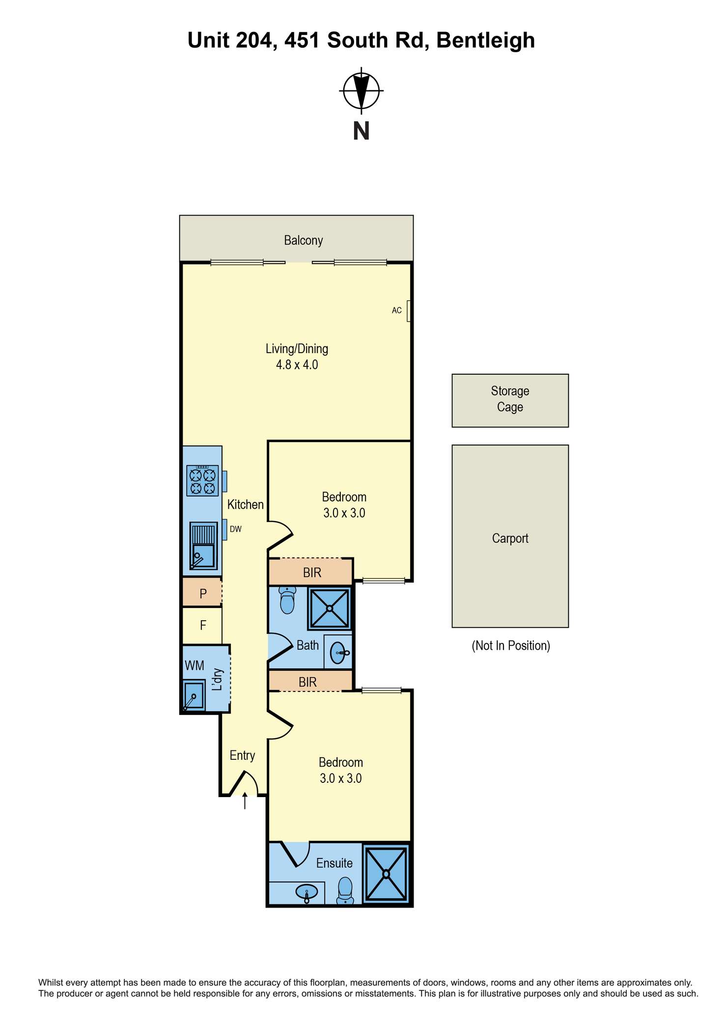 Floorplan of Homely apartment listing, 204/451 South Road, Bentleigh VIC 3204