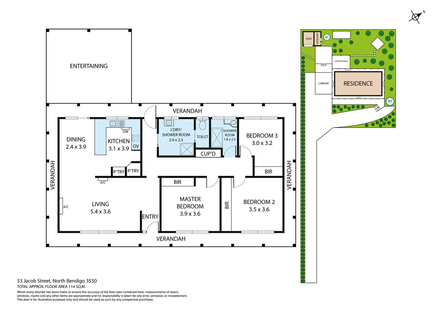 Floorplan of Homely house listing, 53 Jacob street, North Bendigo VIC 3550