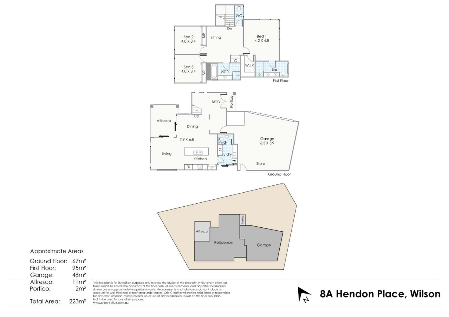 Floorplan of Homely house listing, 8A Hendon Place, Wilson WA 6107