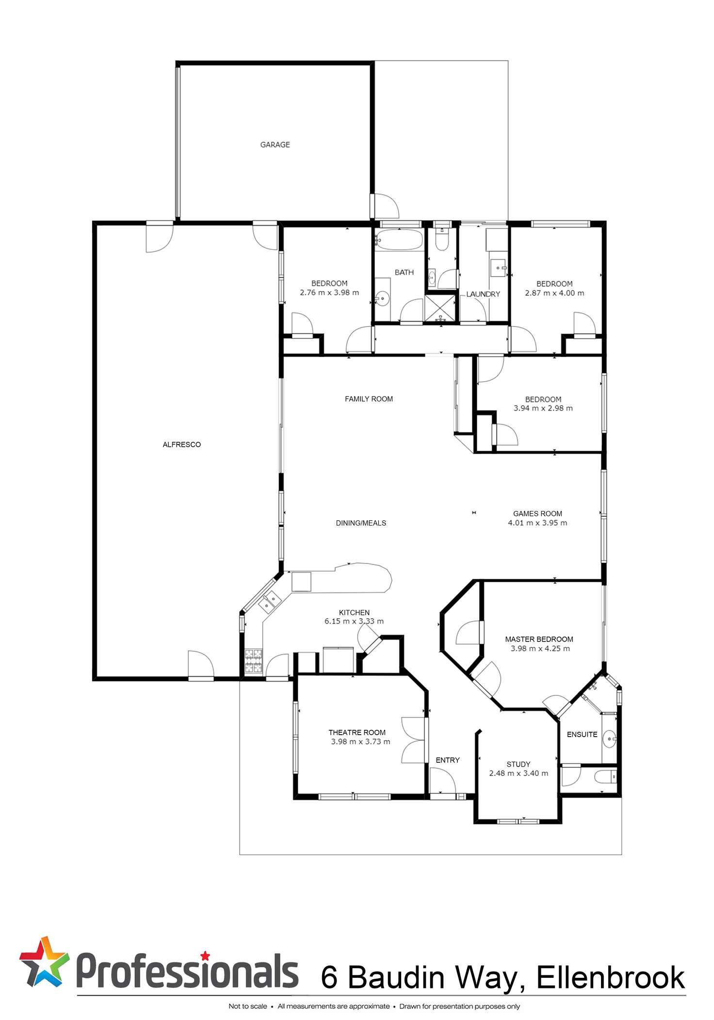 Floorplan of Homely house listing, 6 Baudin Way, Ellenbrook WA 6069