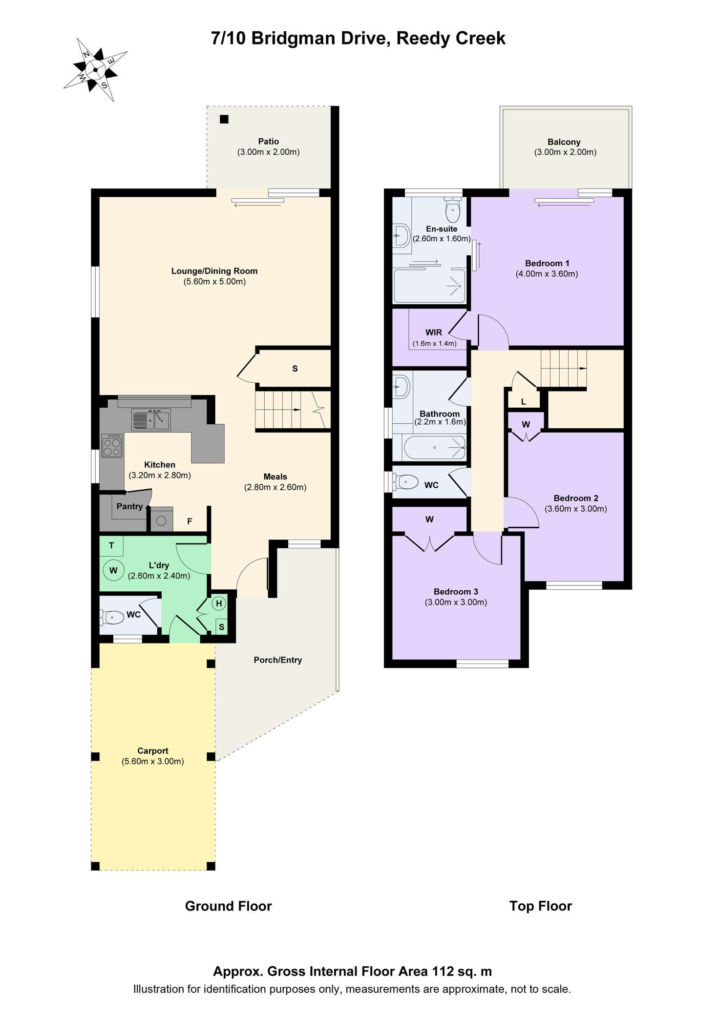 Floorplan of Homely townhouse listing, 7/10 Bridgman Drive, Reedy Creek QLD 4227