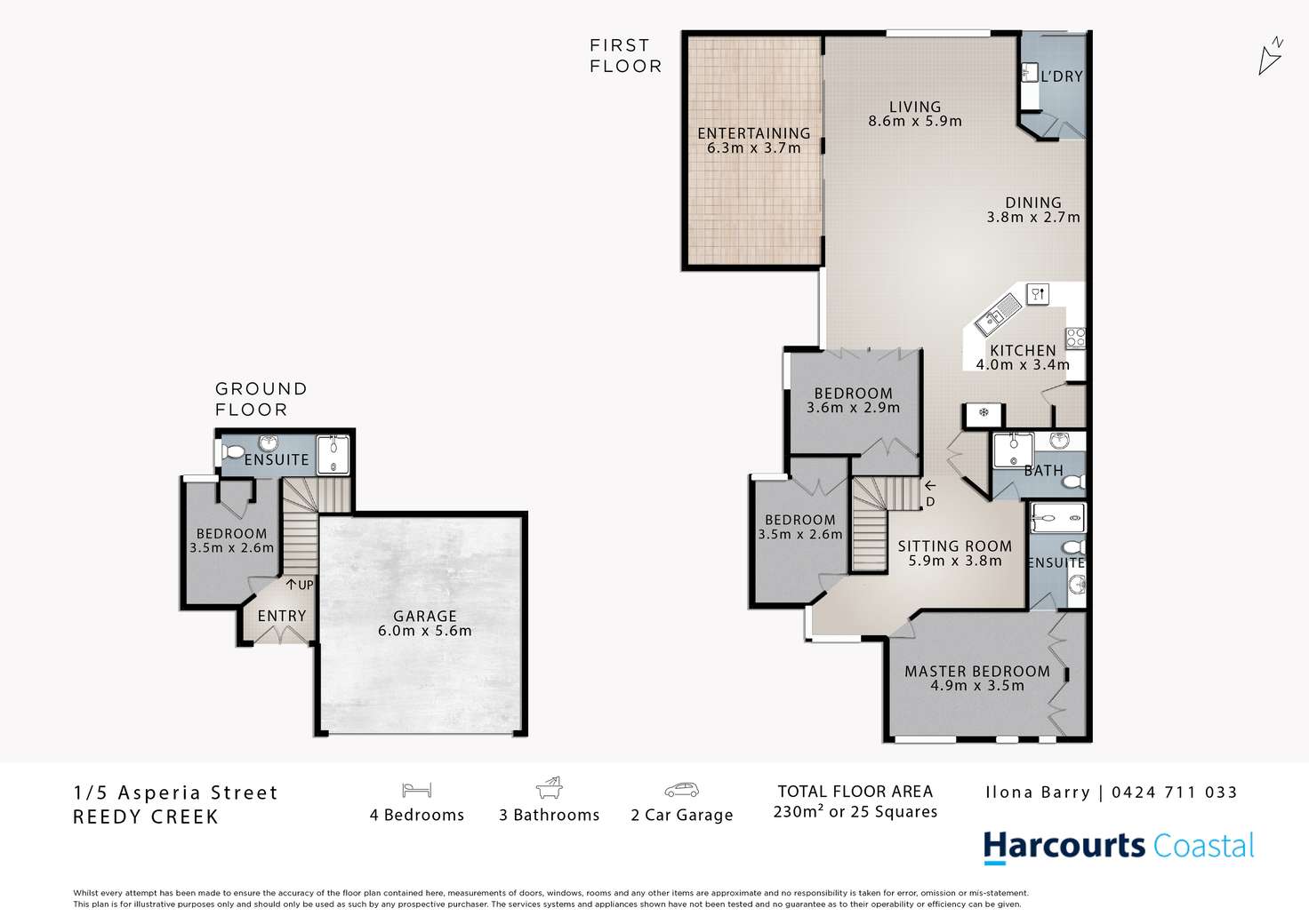 Floorplan of Homely semiDetached listing, 5b Asperia Street, Reedy Creek QLD 4227