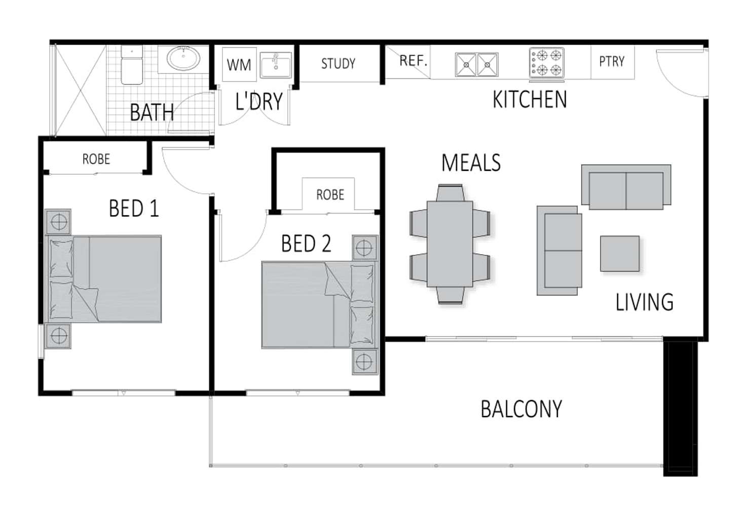 Floorplan of Homely apartment listing, 133 Anderson Road, Albion VIC 3020