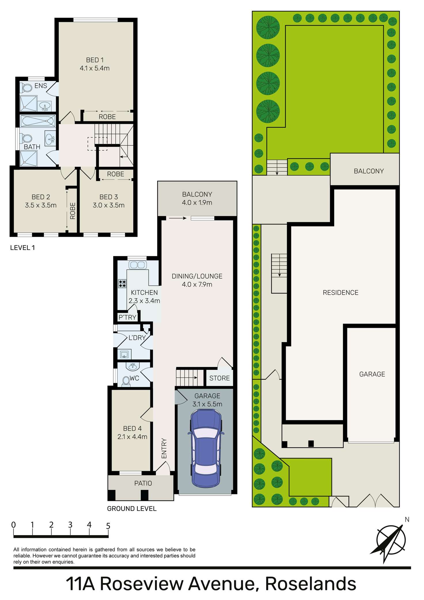 Floorplan of Homely semiDetached listing, 11A Roseview Avenue, Roselands NSW 2196