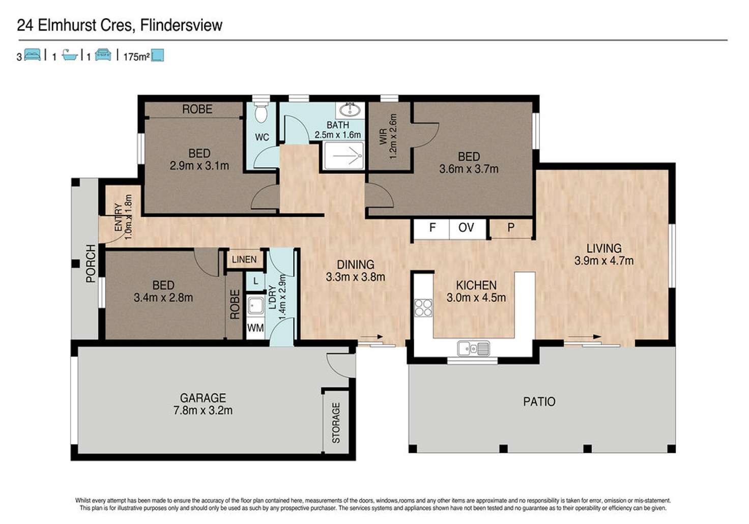 Floorplan of Homely house listing, 24 Elmhurst Crescent, Flinders View QLD 4305