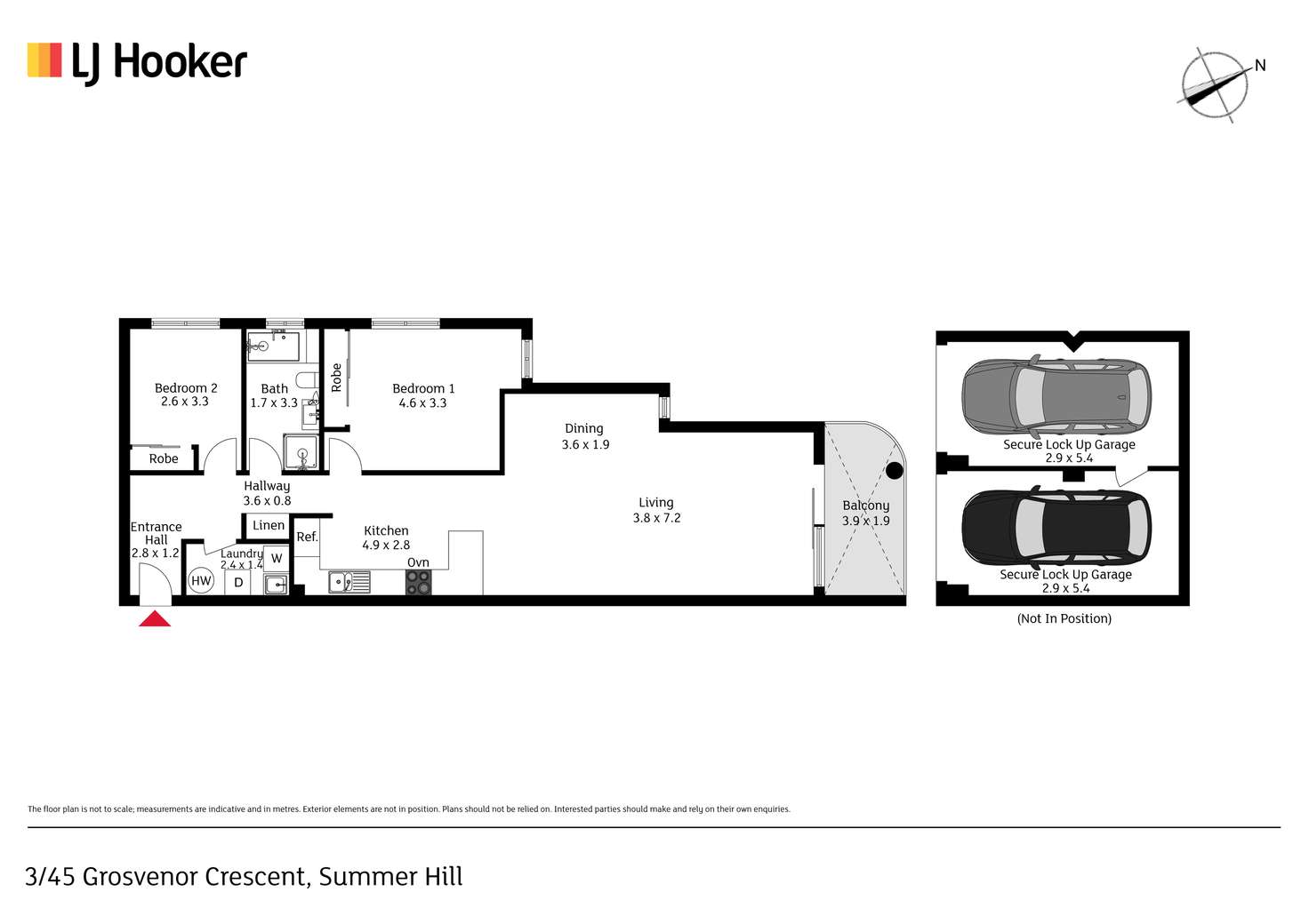 Floorplan of Homely apartment listing, 3/45 Grosvenor Crescent, Summer Hill NSW 2130