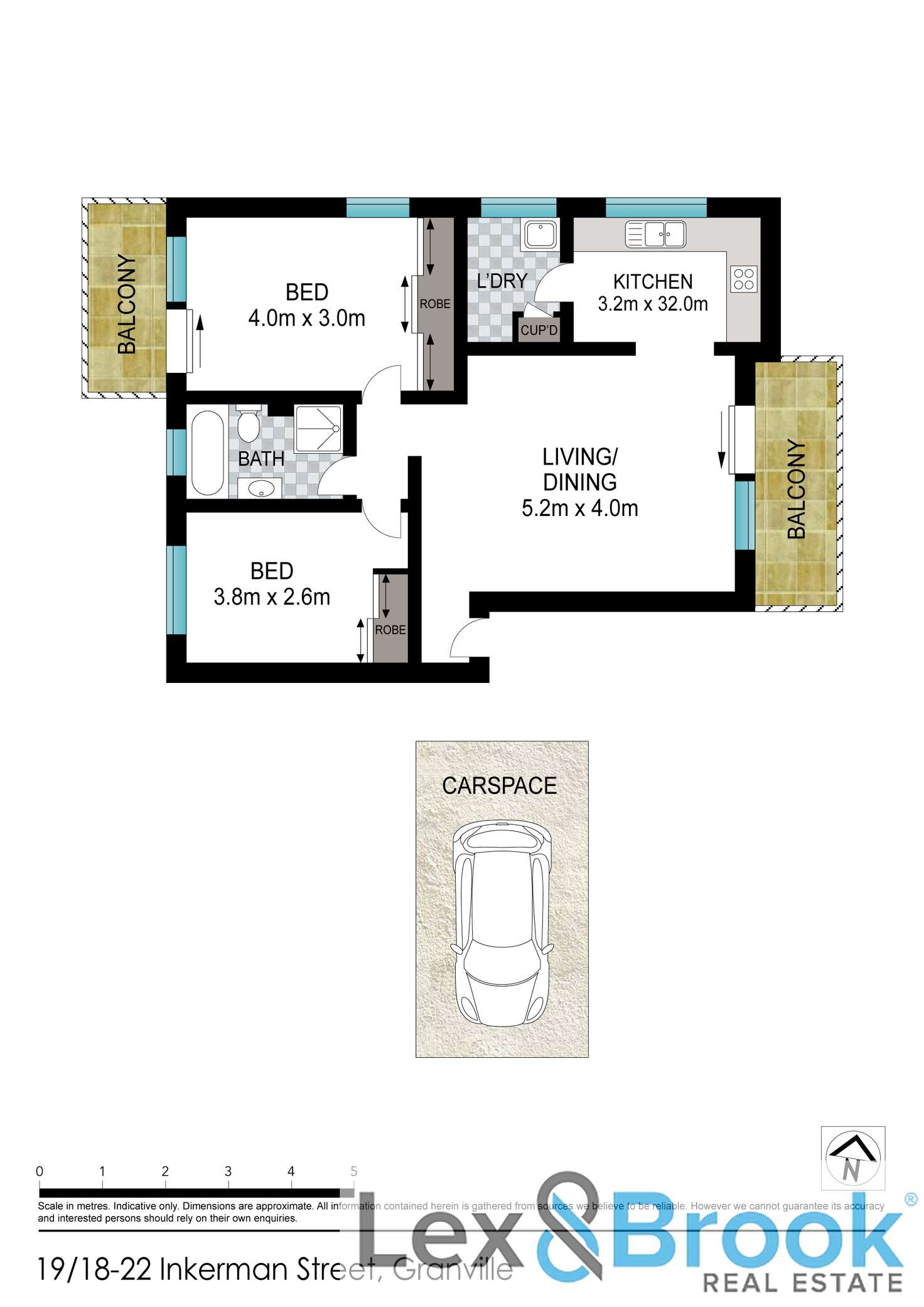 Floorplan of Homely unit listing, 19/18-22 Inkerman St, Granville NSW 2142