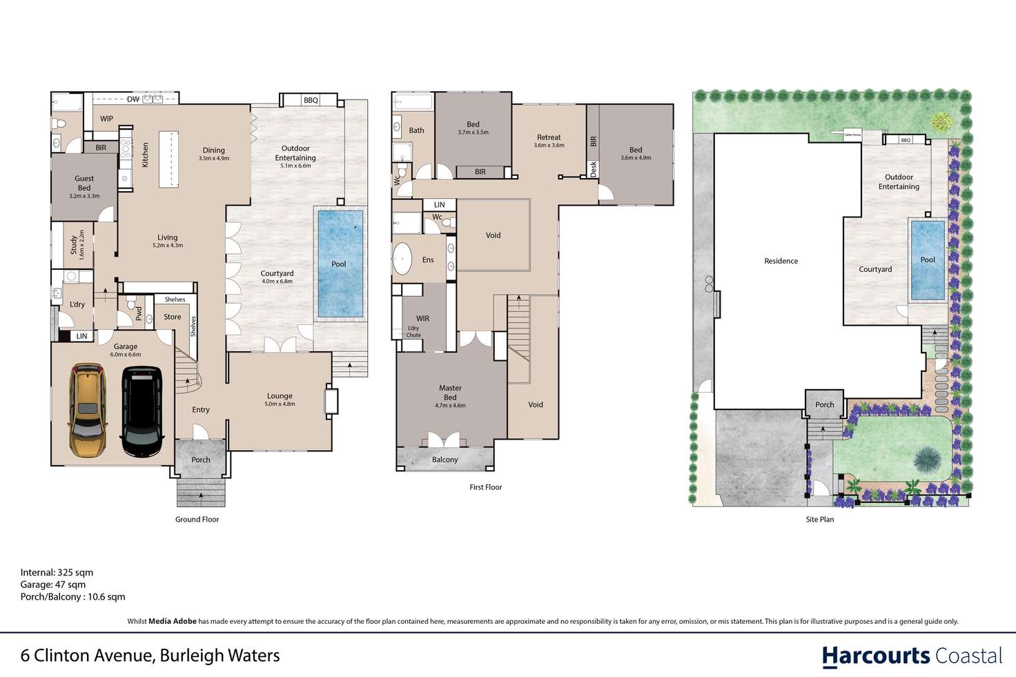 Floorplan of Homely house listing, 6 Clinton Avenue, Burleigh Waters QLD 4220