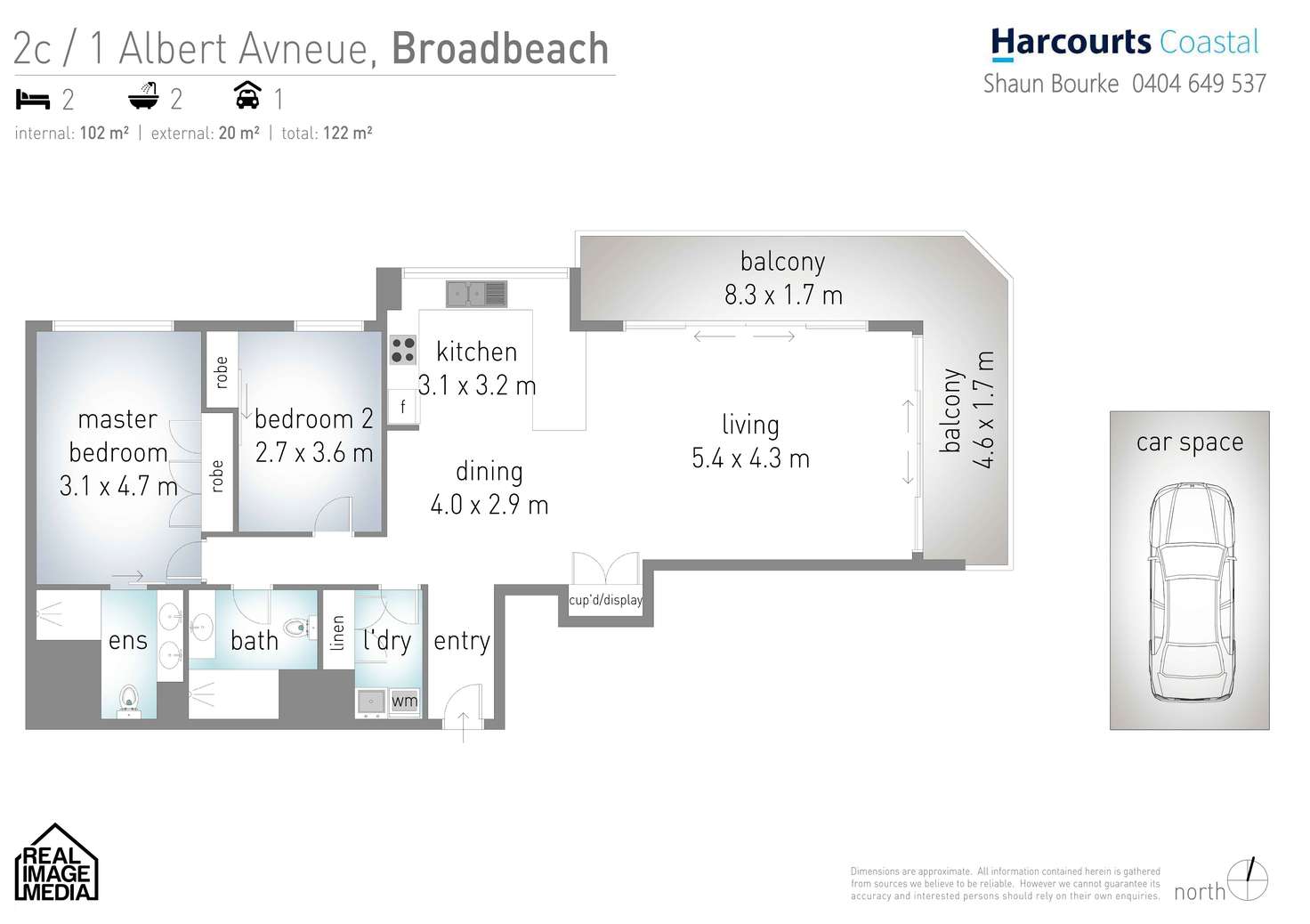 Floorplan of Homely apartment listing, 2C/1 Albert Avenue, Broadbeach QLD 4218