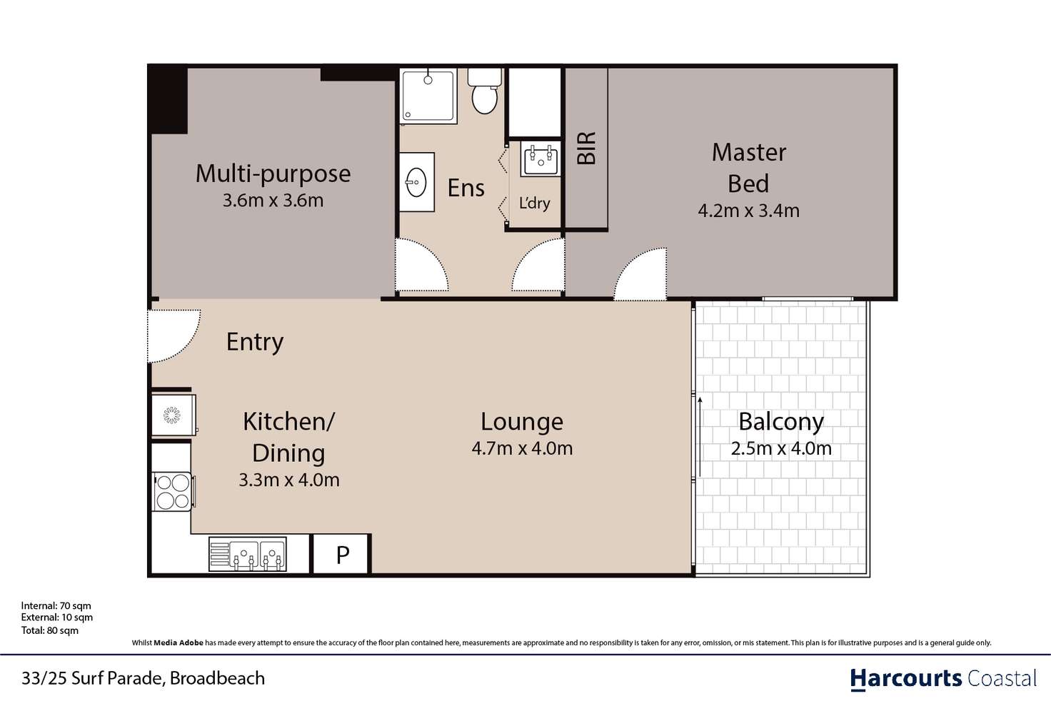 Floorplan of Homely apartment listing, 33/25-29 Surf Parade, Broadbeach QLD 4218
