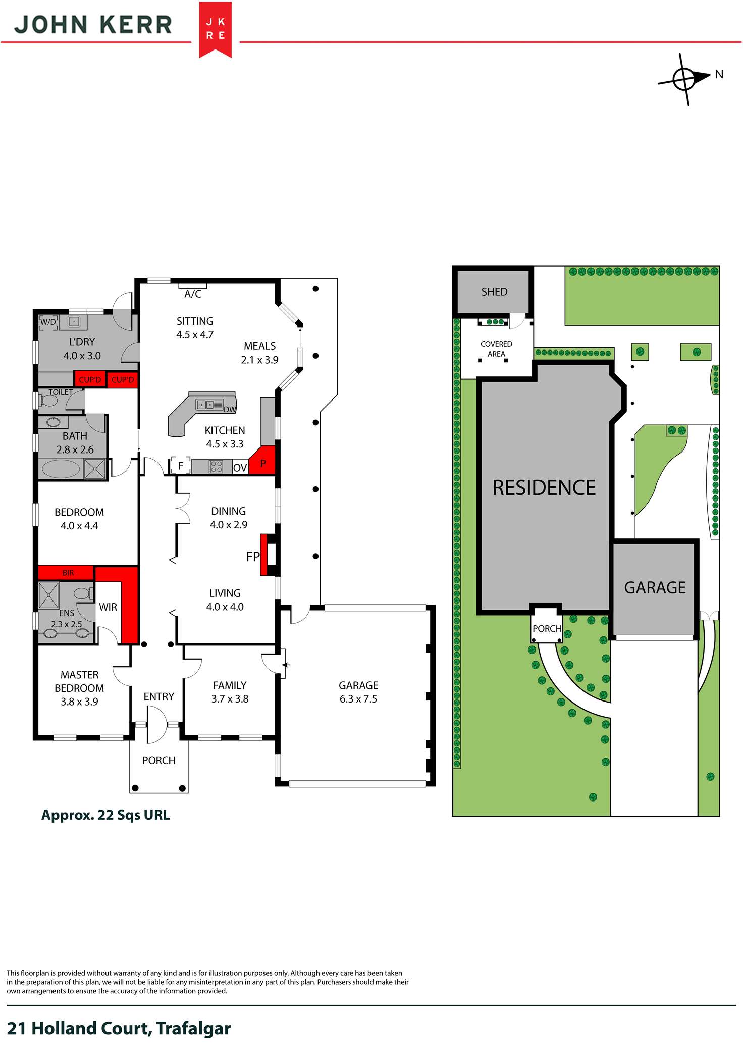 Floorplan of Homely house listing, 21 Holland Court, Trafalgar VIC 3824