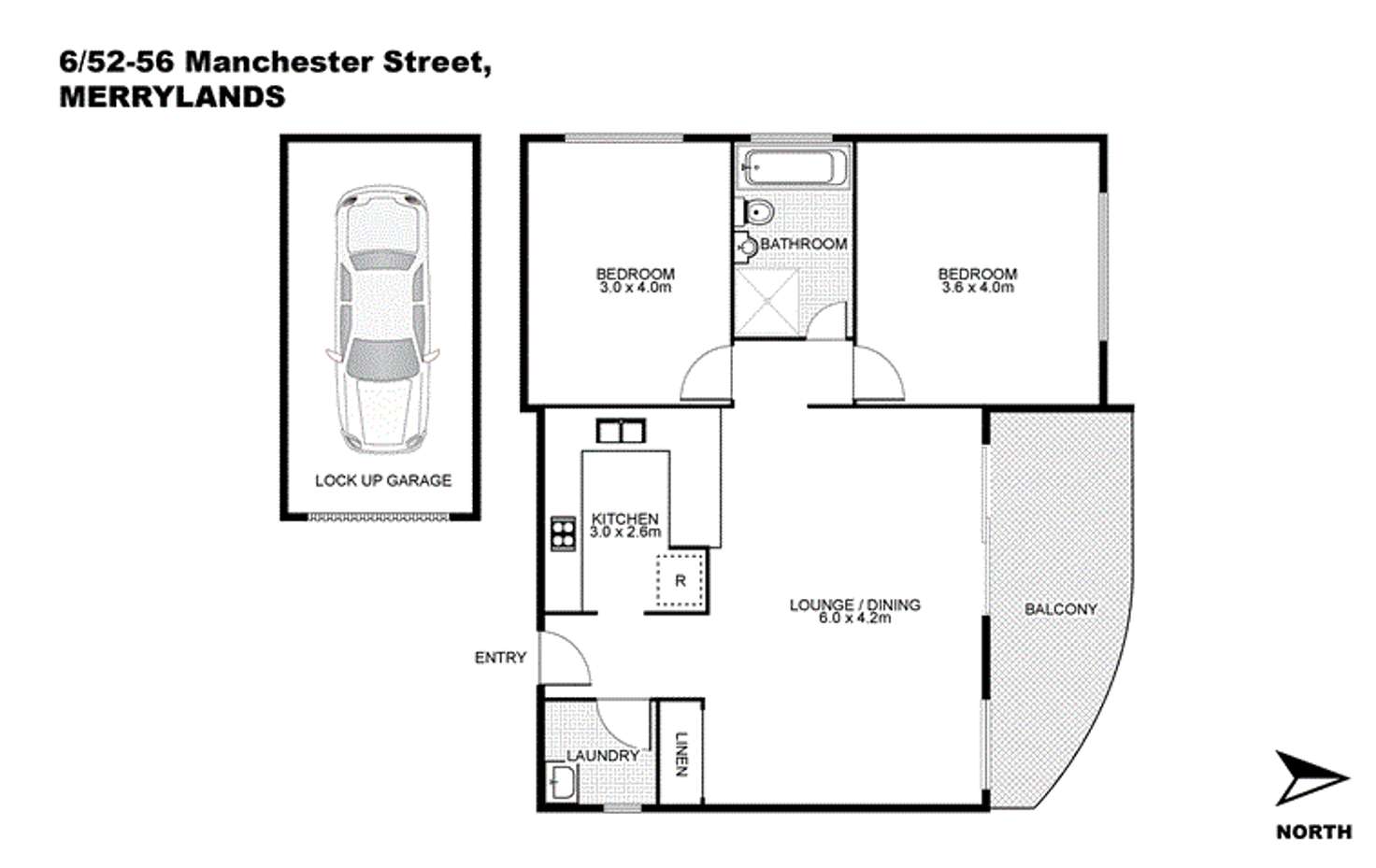 Floorplan of Homely apartment listing, 6/52-56 Manchester Street, Merrylands NSW 2160