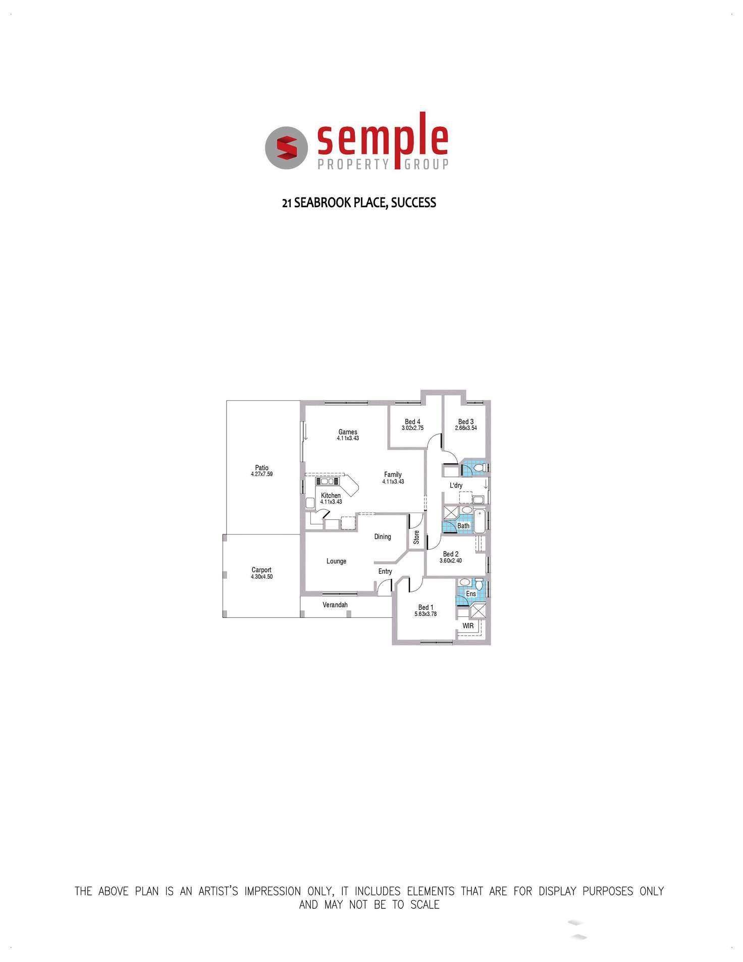 Floorplan of Homely house listing, 21 Seabrook Place, Success WA 6164