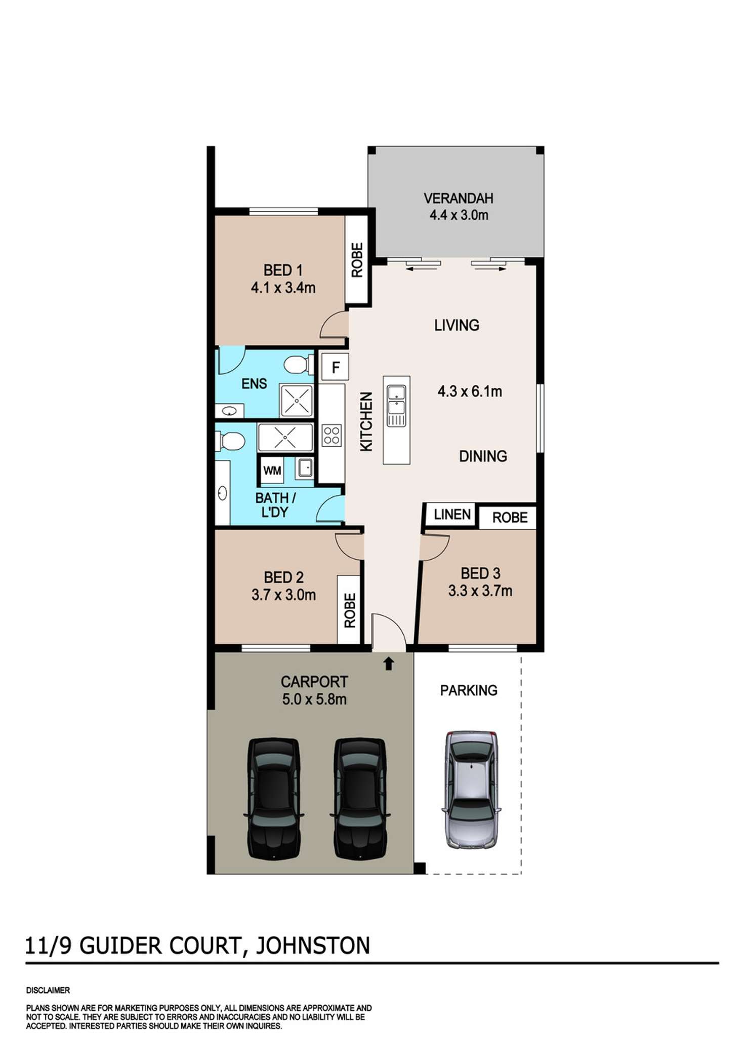 Floorplan of Homely unit listing, 11/9 Guider Court, Johnston NT 832