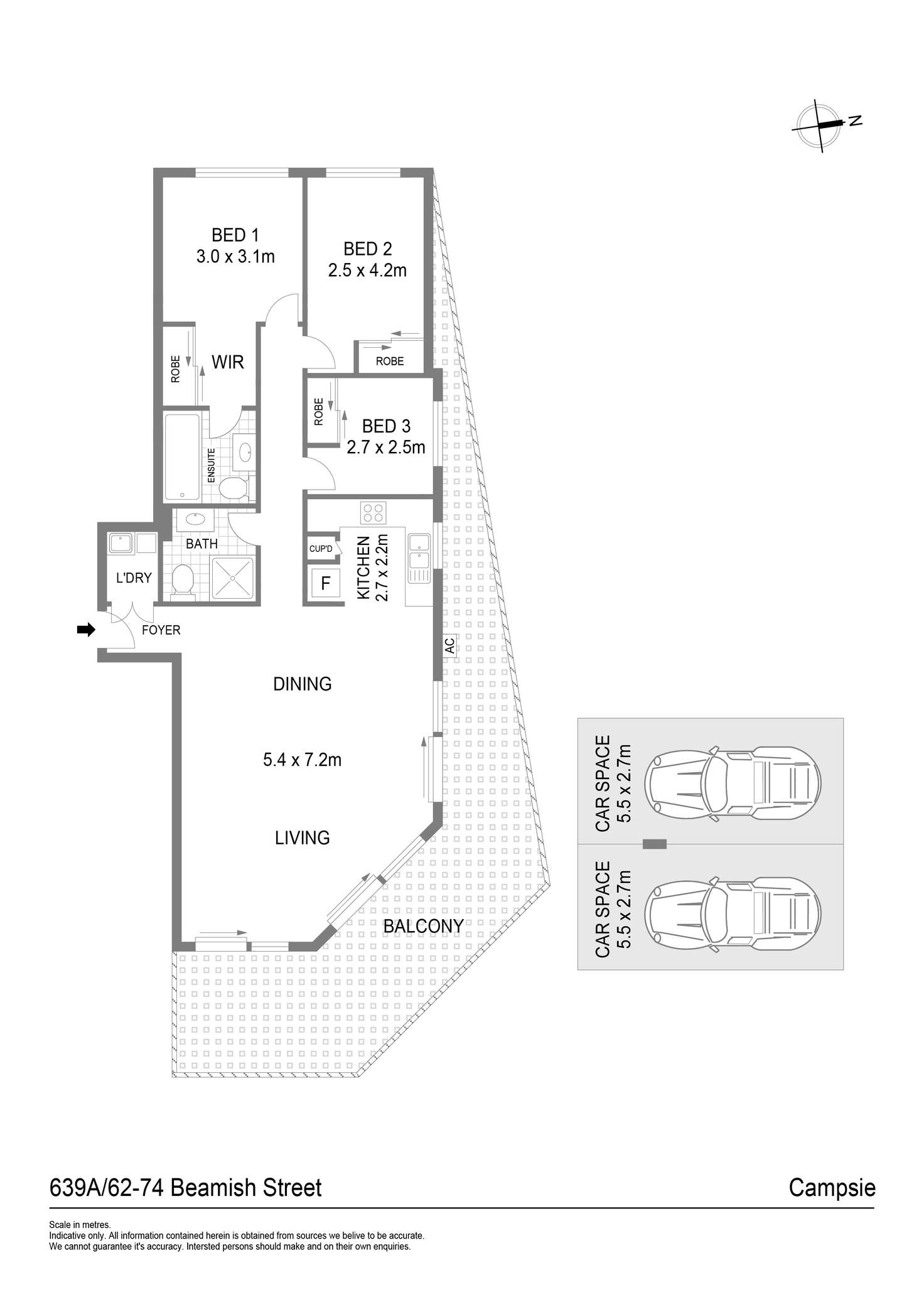 Floorplan of Homely apartment listing, 639A/62-74 Beamish Street, Campsie NSW 2194