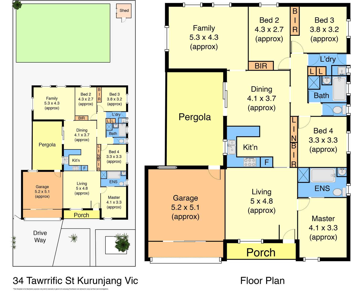 Floorplan of Homely house listing, 34 Tawrrific Street, Kurunjang VIC 3337