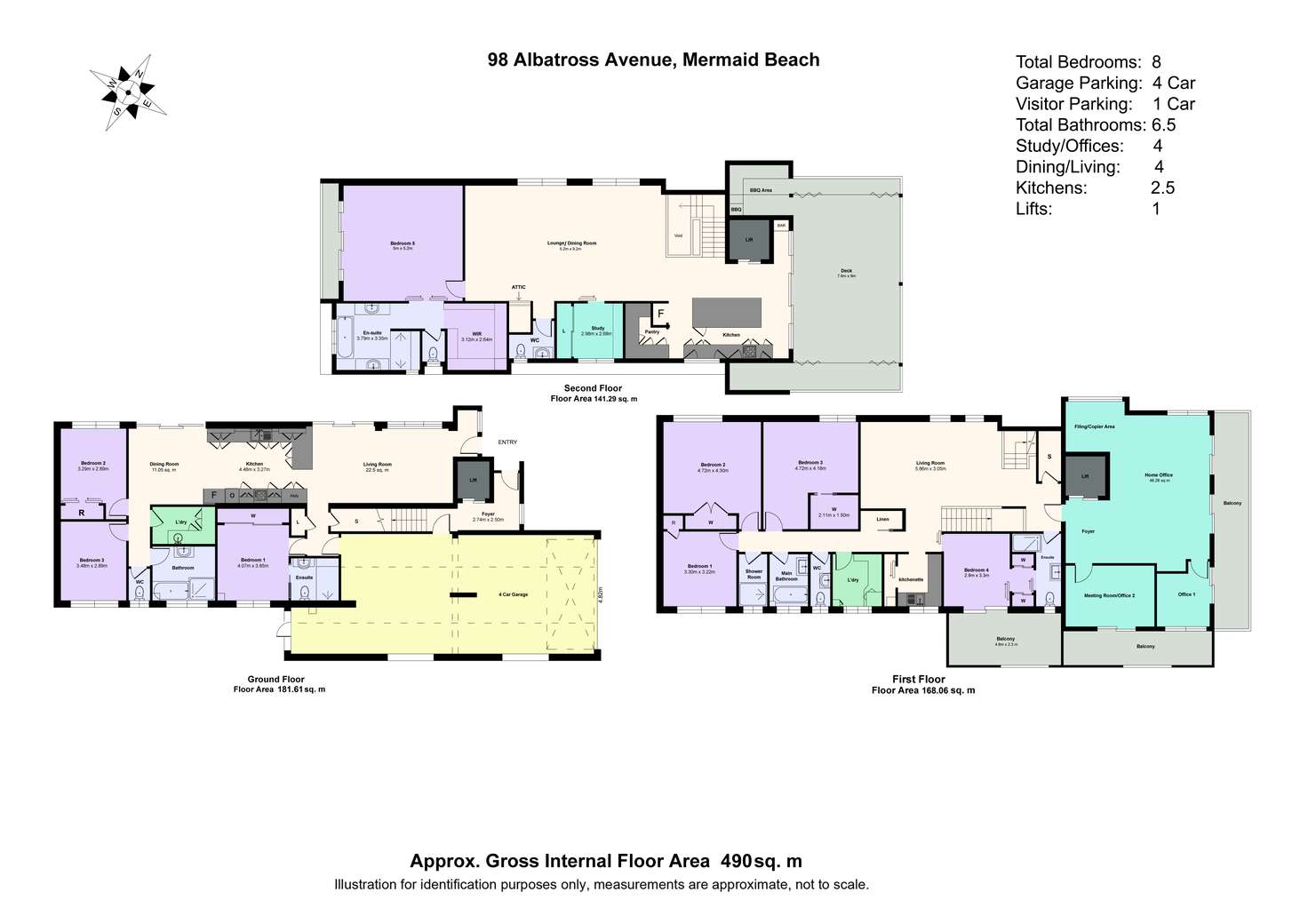 Floorplan of Homely unit listing, 1 & 2/98 Albatross Avenue, Mermaid Beach QLD 4218