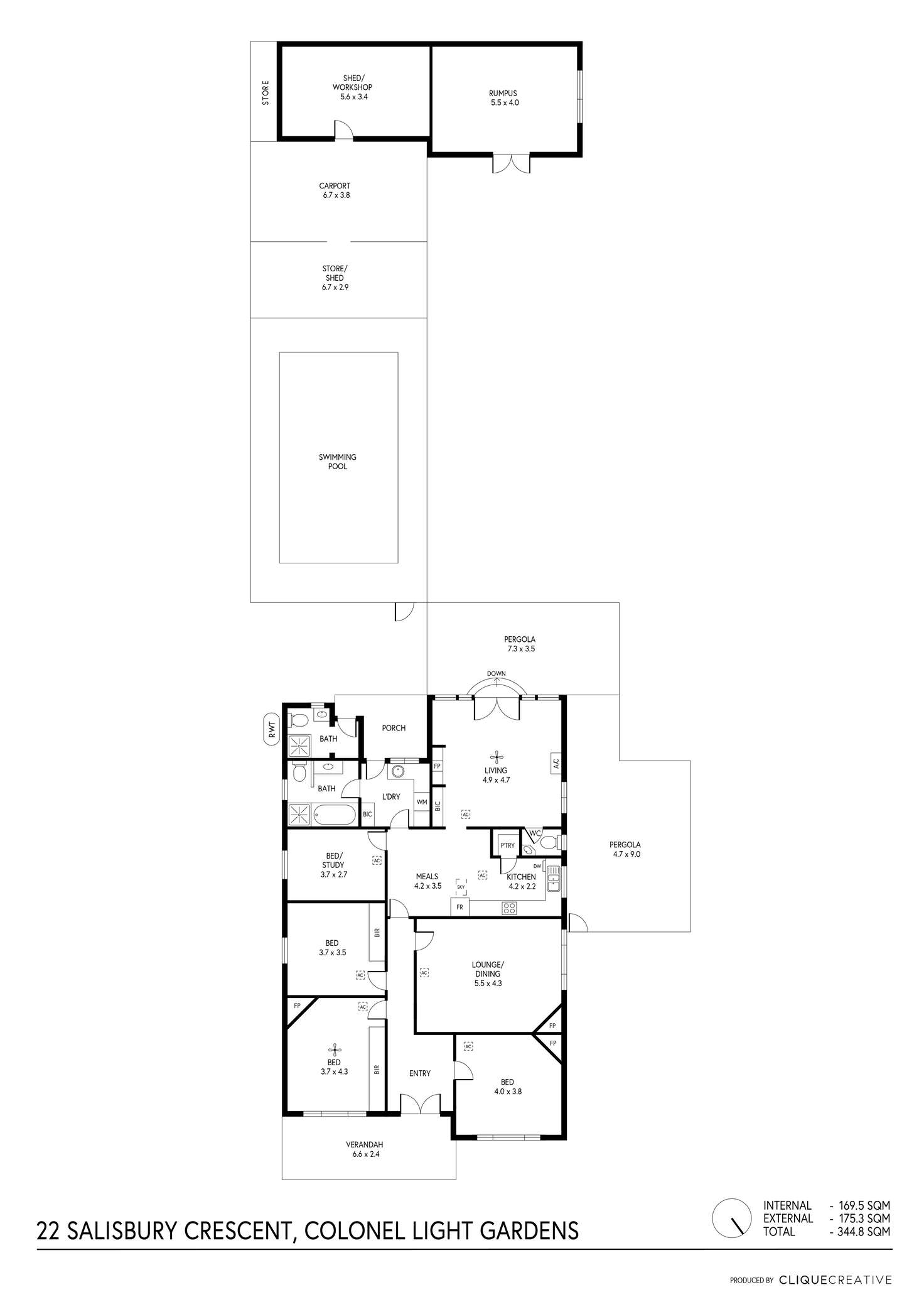 Floorplan of Homely house listing, 22 Salisbury Cres, Colonel Light Gardens SA 5041