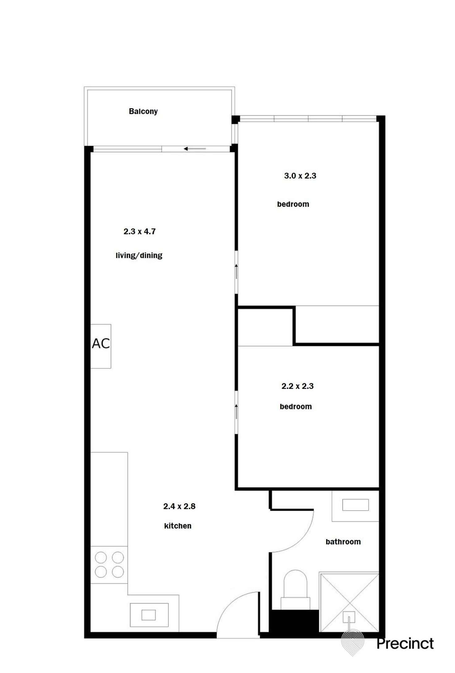 Floorplan of Homely apartment listing, 328/139 Lonsdale Street, Melbourne VIC 3000