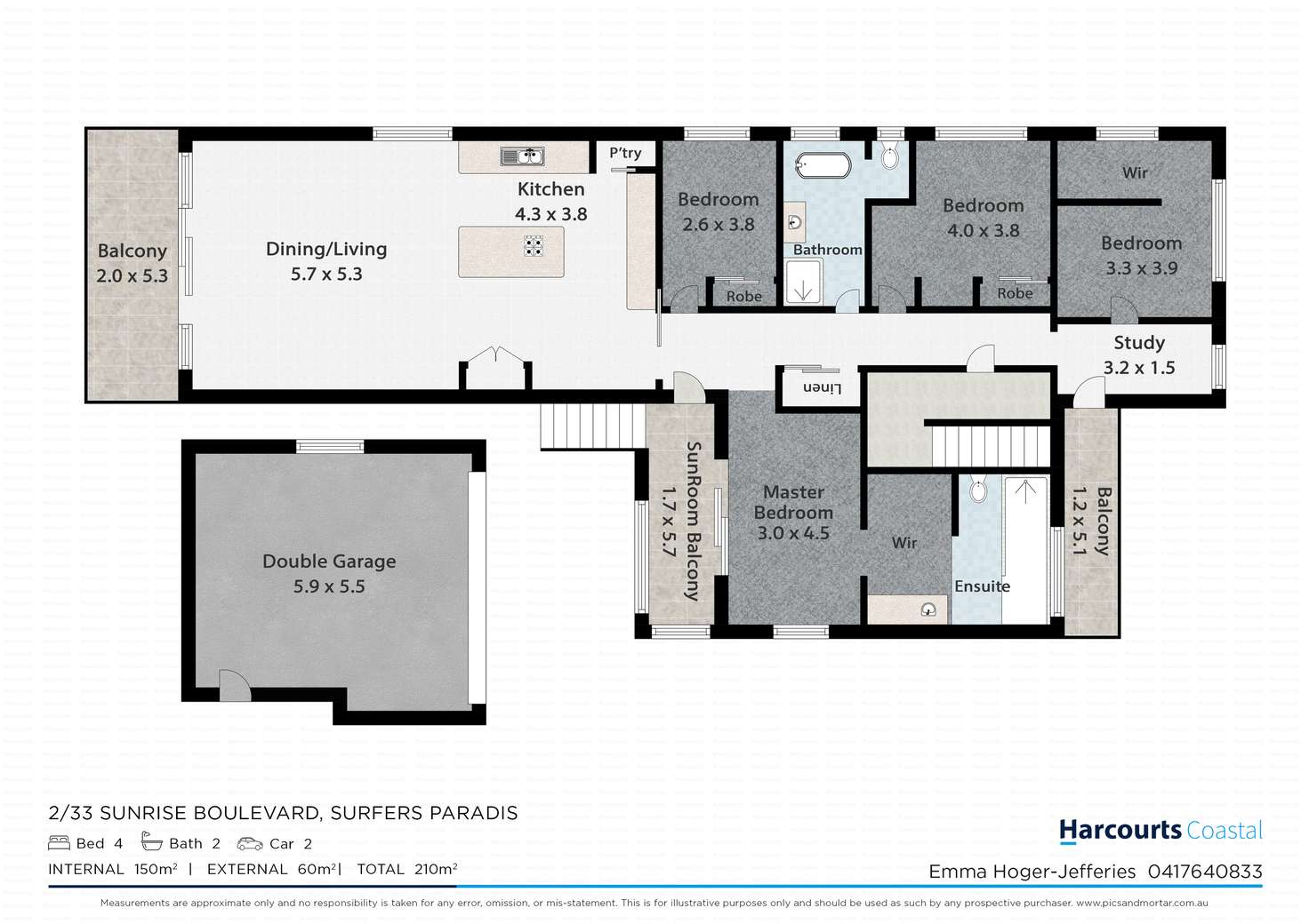 Floorplan of Homely house listing, 2/33 Sunrise Boulevard, Surfers Paradise QLD 4217