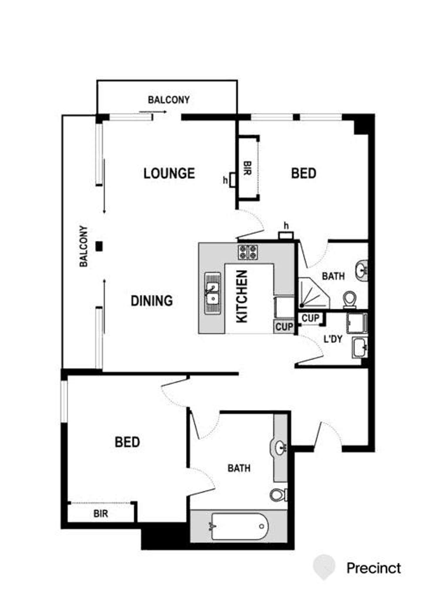 Floorplan of Homely apartment listing, 38/172 William Street, Melbourne VIC 3000