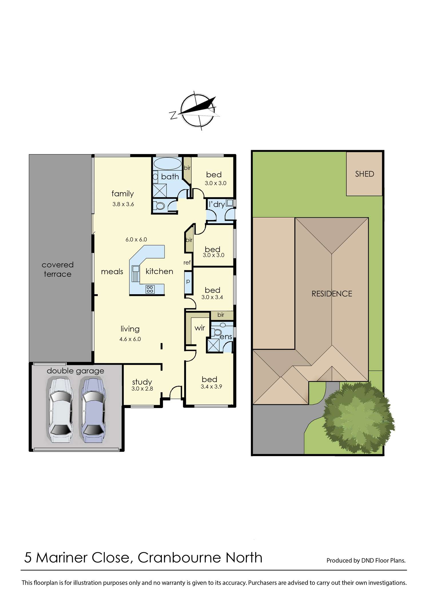 Floorplan of Homely house listing, 5 Mariner Close, Cranbourne North VIC 3977