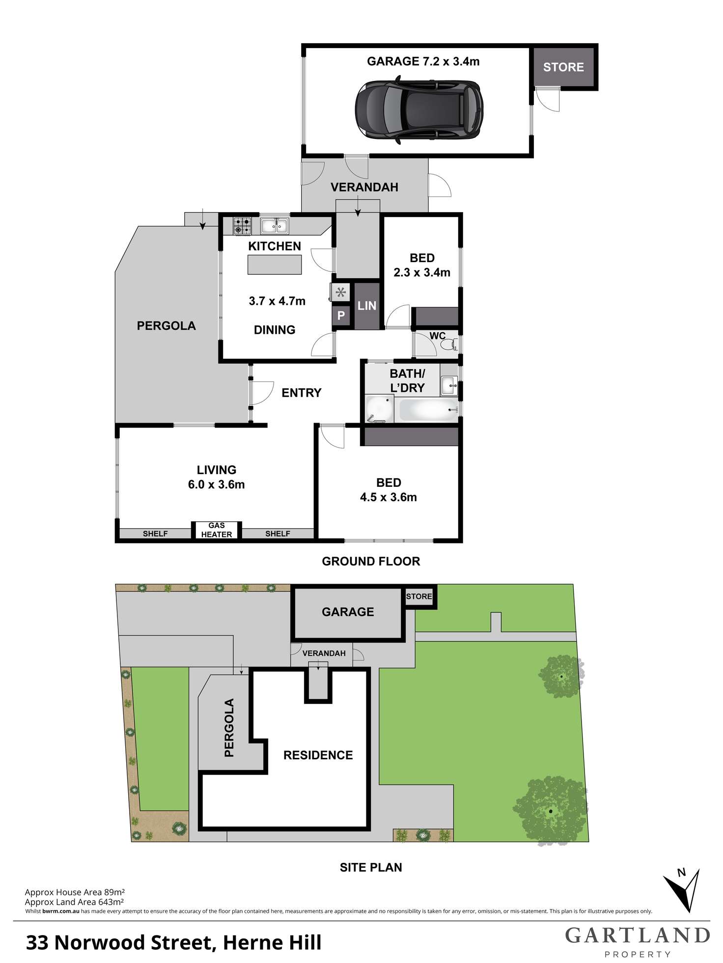 Floorplan of Homely house listing, 33 Norwood Street, Herne Hill VIC 3218