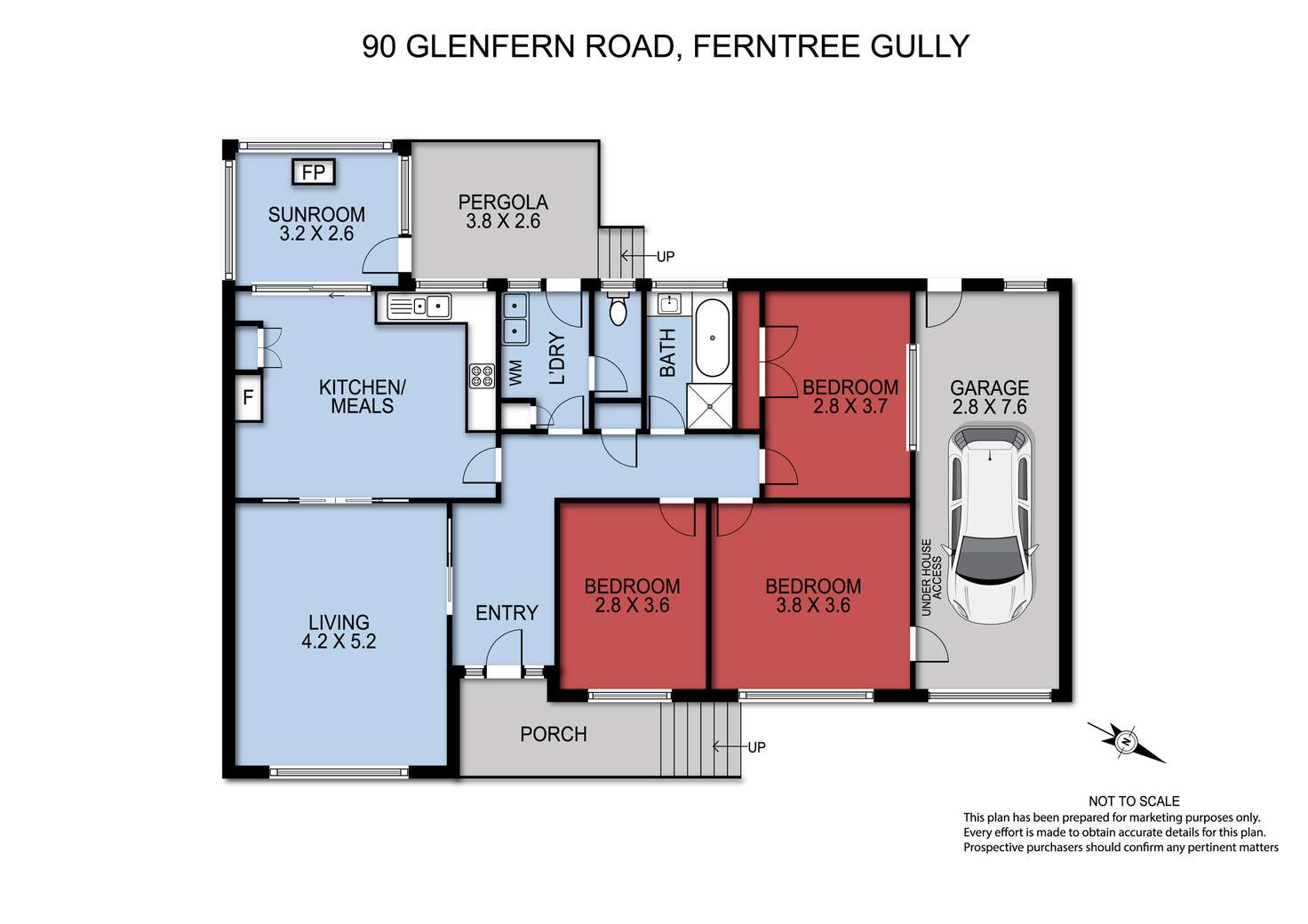 Floorplan of Homely house listing, 90 Glenfern Road, Ferntree Gully VIC 3156