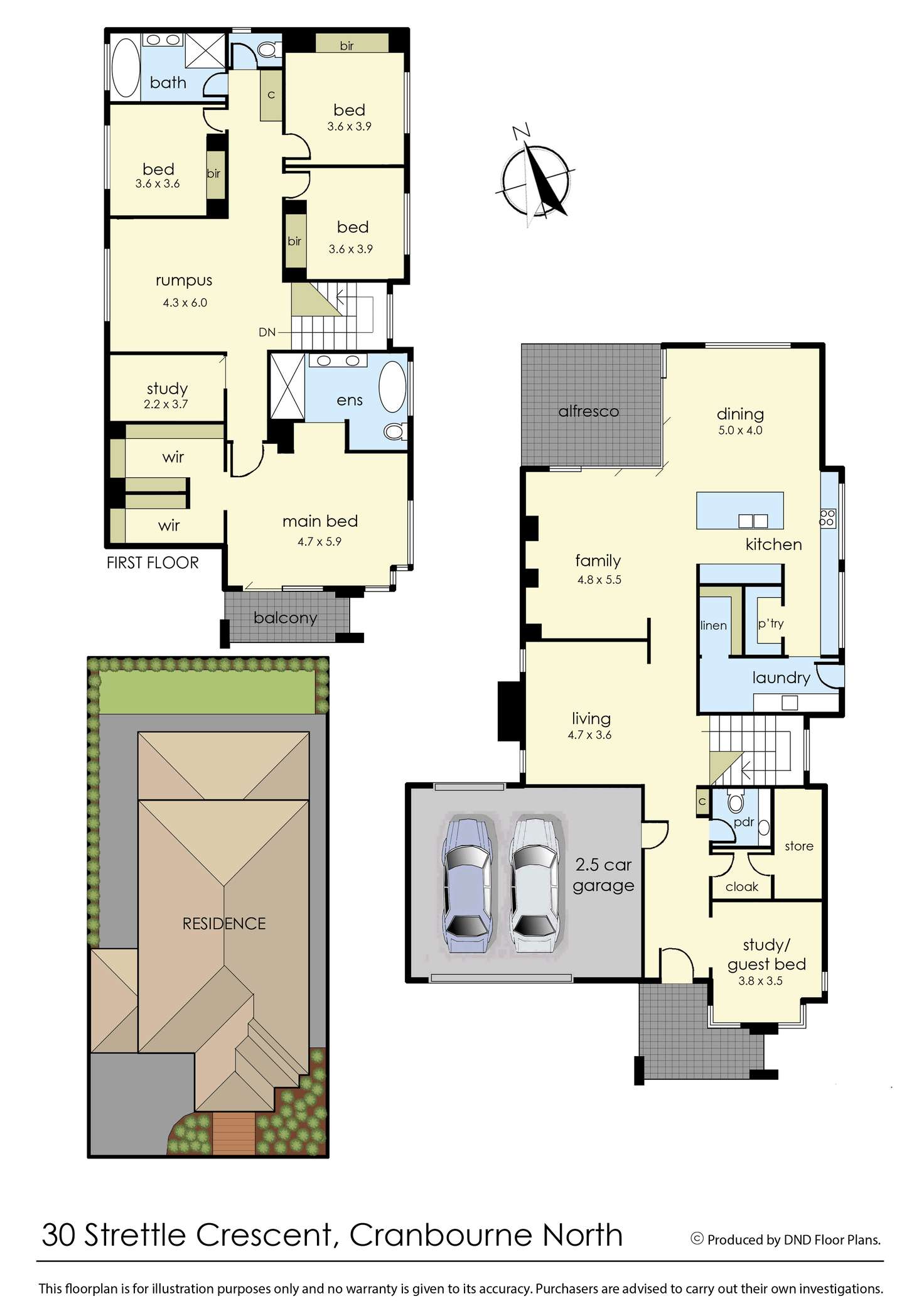 Floorplan of Homely house listing, 30 Strettle Crescent, Cranbourne North VIC 3977